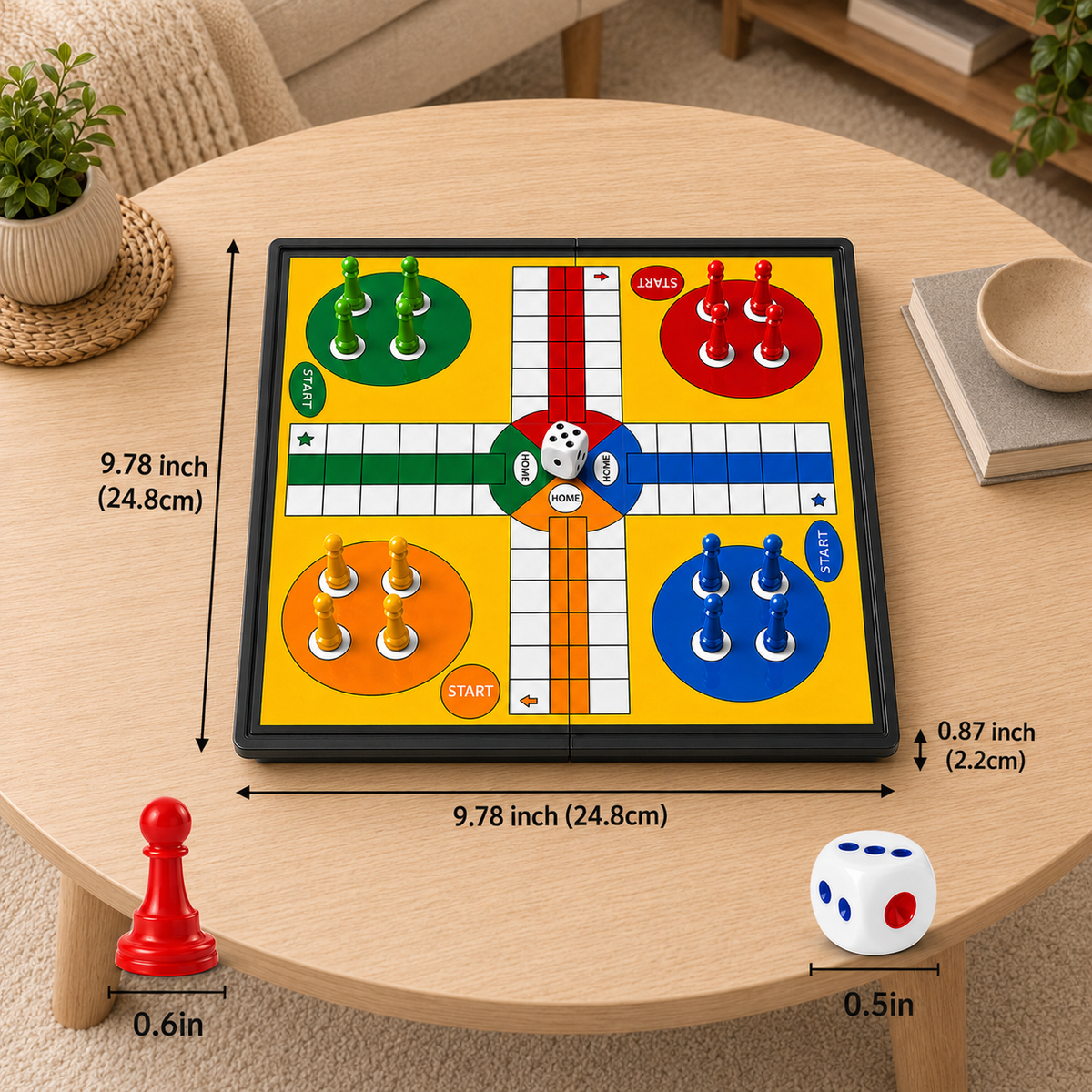 Magnetic Folding Ludo Game