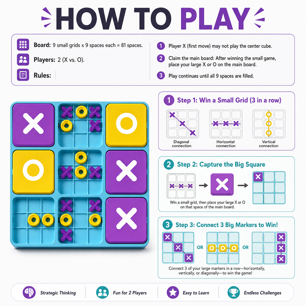 Ultimate Tic Tac Toe Strategy Game